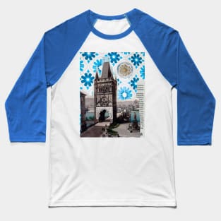 Prague Building & Moroccan Tiles Baseball T-Shirt